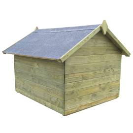 Cușcă câine de grădină, acoperiș detașabil, lemn de pin tratat, 3 image