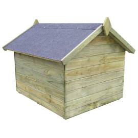 Cușcă câine grădină, acoperiș detașabil, lemn pin tratat, 3 image