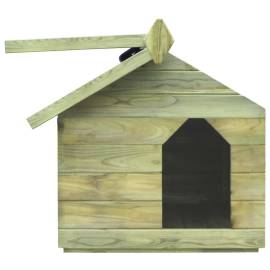 Cușcă de câine grădină, acoperiș detașabil, lemn de pin tratat, 5 image