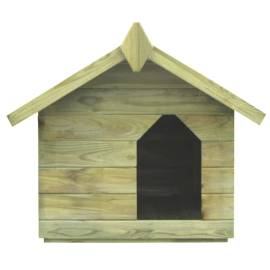 Cușcă de câine grădină, acoperiș detașabil, lemn de pin tratat, 2 image