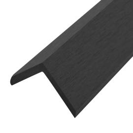 Margini cornier pentru terasă wpc, 5 buc, 170 cm, negru, 5 image