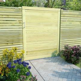 Poartă de grădină, 125 x 100 cm, lemn de pin tratat, 3 image