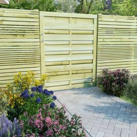 Poartă de grădină, verde, 100 x 125 cm, lemn de pin tratat, 2 image