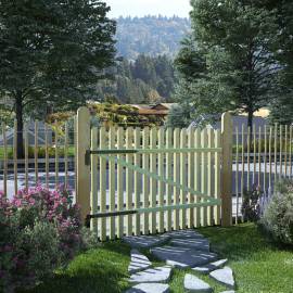 Poartă de grădină din scânduri, 100x75 cm, lemn de pin tratat, 3 image