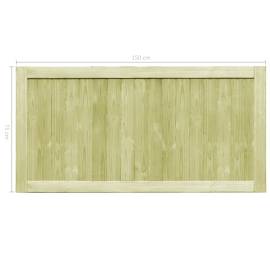 Porți de grădină, 2 buc., 300 x 75 cm, lemn de pin tratat, 8 image
