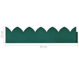 Borduri de gazon, 10 buc., verde, 65x15 cm, pp, 8 image