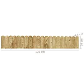 Rolă de bordură, verde, 120 cm, lemn de pin tratat, 5 image
