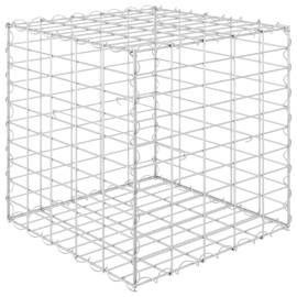 Strat înălțat cub gabion, 50 x 50 x 50 cm, sârmă de oțel, 2 image