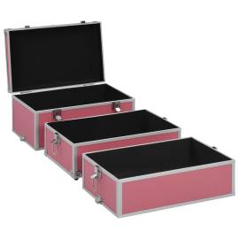 Geantă de cosmetice, roz, 37 x 24 x 40 cm, aluminiu, 7 image