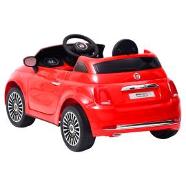 Mașină electrică pentru copii fiat 500, roșu, 4 image