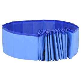 Piscină pentru câini pliabilă, albastru, 200 x 30 cm, pvc, 6 image