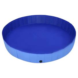 Piscină pentru câini pliabilă, albastru, 300 x 40 cm, pvc, 5 image