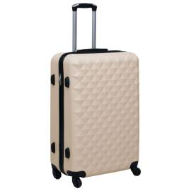 Set de valize cu carcasă rigidă, 2 piese, auriu, abs, 3 image