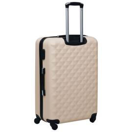 Set de valize cu carcasă rigidă, 2 piese, auriu, abs, 5 image
