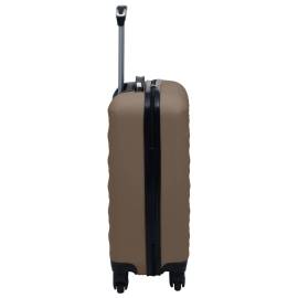 Set de valize cu carcasă rigidă, 2 piese, maro, abs, 8 image