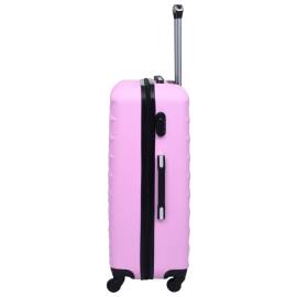 Set de valize cu carcasă rigidă, 2 piese, roz, abs, 4 image