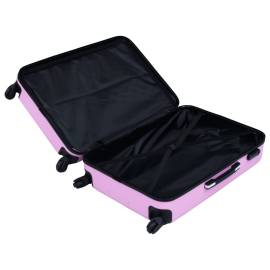 Set de valize cu carcasă rigidă, 2 piese, roz, abs, 10 image