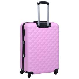 Set de valize cu carcasă rigidă, 2 piese, roz, abs, 5 image