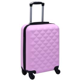 Set de valize cu carcasă rigidă, 2 piese, roz, abs, 7 image