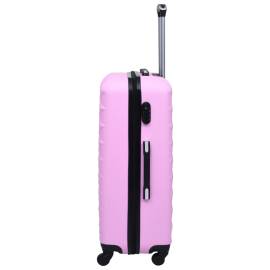 Set de valize cu carcasă rigidă, 3 piese, roz, abs, 5 image