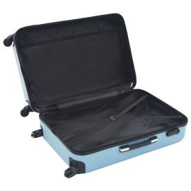 Set valiză carcasă rigidă, 3 buc., albastru, abs, 6 image