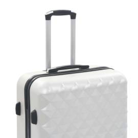 Set valiză carcasă rigidă, 3 buc., argintiu strălucitor, abs, 7 image