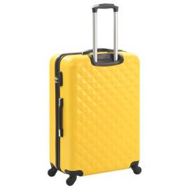 Set valiză carcasă rigidă, 3 buc., galben, abs, 4 image