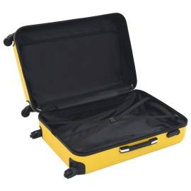 Set valiză carcasă rigidă, 3 buc., galben, abs, 6 image