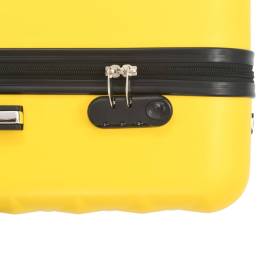 Set valiză carcasă rigidă, 3 buc., galben, abs, 8 image