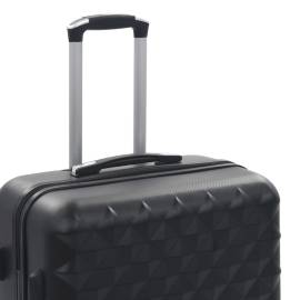 Set valiză carcasă rigidă, 3 buc., negru, abs, 7 image