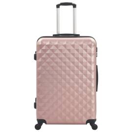 Set valiză carcasă rigidă, 3 buc., roz auriu, abs, 3 image