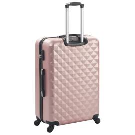 Set valiză carcasă rigidă, 3 buc., roz auriu, abs, 4 image