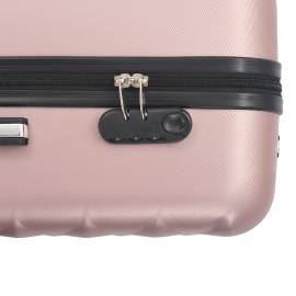 Set valiză carcasă rigidă, 3 buc., roz auriu, abs, 8 image
