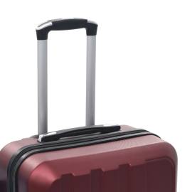 Set valize cu carcasă rigidă, 3 buc., roșu vin, abs, 7 image