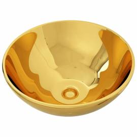 Chiuvetă, auriu, 32,5 x 14 cm, ceramică, 2 image