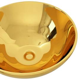 Chiuvetă, auriu, 32,5 x 14 cm, ceramică, 3 image