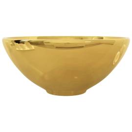 Chiuvetă, auriu, 32,5 x 14 cm, ceramică, 4 image