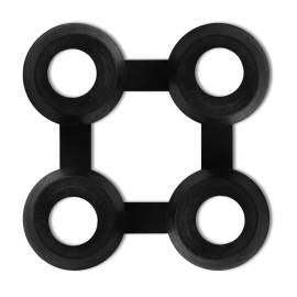 Conectori covoraș, 10 buc., negru, cauciuc, 3 image