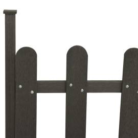 Gard din șipci cu stâlpi, 3 buc., 614x80 cm, wpc, 4 image