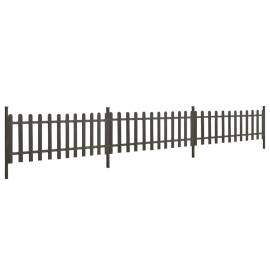 Gard din șipci cu stâlpi, 3 buc., 614x80 cm, wpc, 3 image
