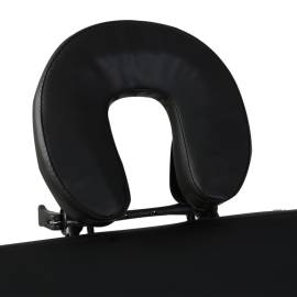 Masă de masaj pliabilă 2 părți cadru din lemn negru, 3 image