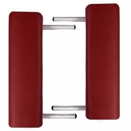 Masă de masaj pliabilă 3 părți cadru din aluminiu roșu, 5 image