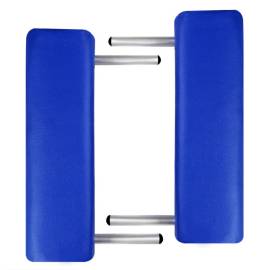 Masă de masaj pliabilă cadru din aluminiu 3 părți albastru, 4 image