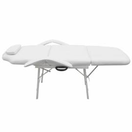 Scaun/pat pentru masaj/cosmetica reglabil alb, 4 image