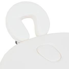 Masă masaj pliabilă, 4 cm grosime, cu 2 perne, alb, oval, 11 image