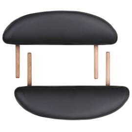 Masă masaj pliabilă, 4 cm grosime, cu 2 perne, negru, oval, 6 image
