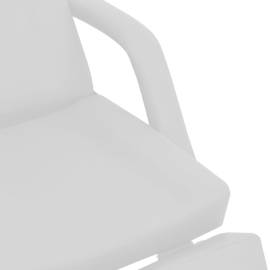 Scaun tratament de înfrumusețare, alb, 180x62x78 cm, piele ecologică, 7 image