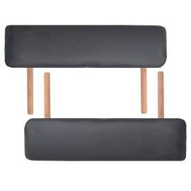 Set taburet și masă masaj pliabilă 2 zone, 10 cm grosime, negru, 6 image