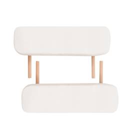 Set taburet și masă masaj pliabilă 2 zone, grosime 10 cm, alb, 6 image