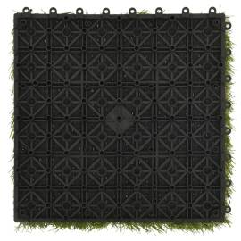 Plăci de iarbă artificială, 11 buc, verde, 30x30 cm, 7 image